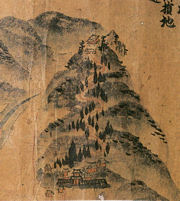 江戸時代初めの鴫山城古絵図