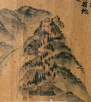 江戸時代初めの鴫山城古絵図